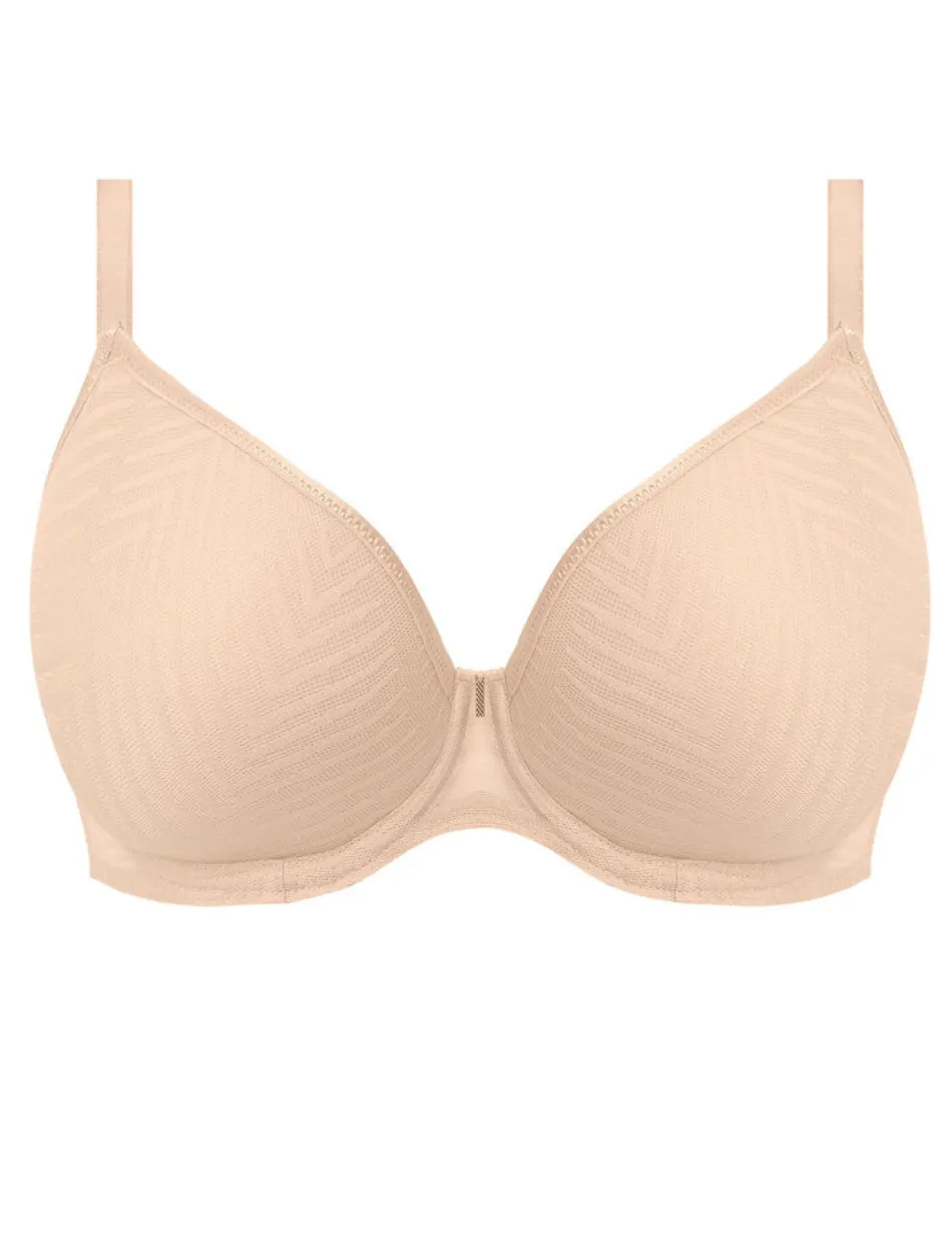 Freya Tailored Underwire Plunge Molded Bra, Natural Beige | Natural Beige T-Shirt Bra | Molded T-Shirt Bras