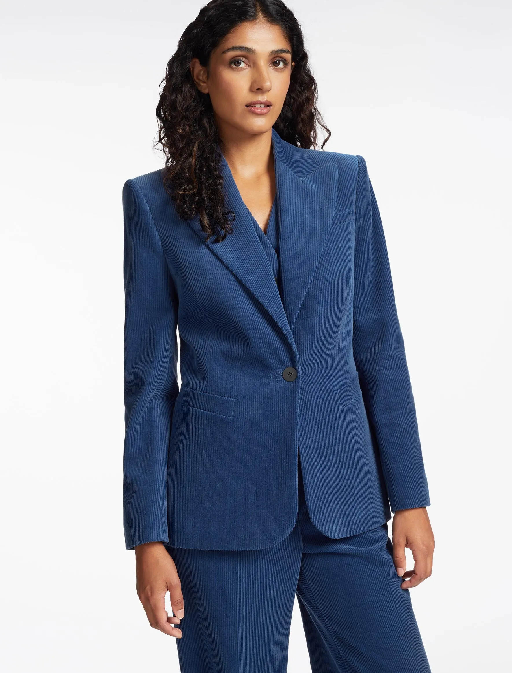 Gene Corduroy Blazer - Blue