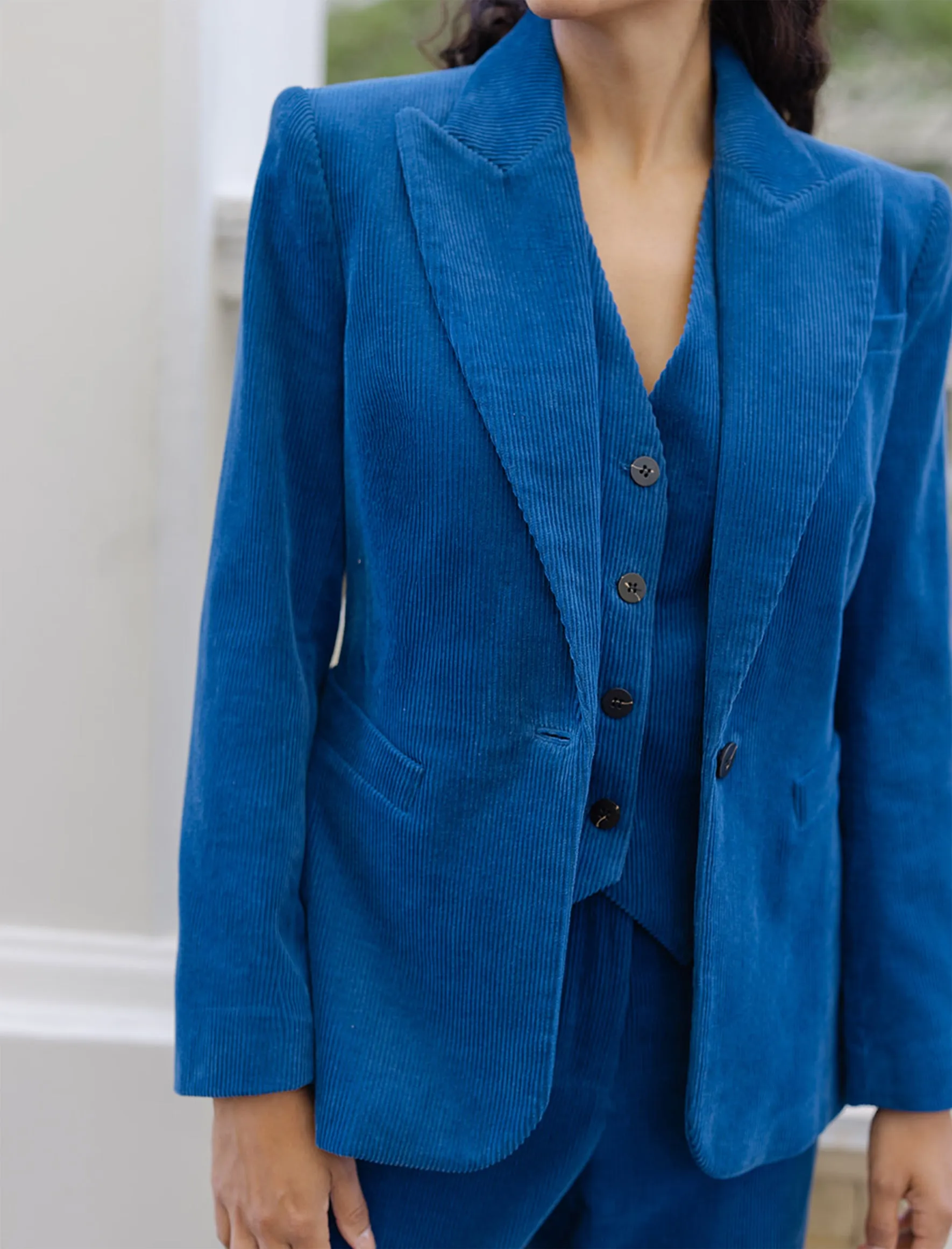 Gene Corduroy Blazer - Blue