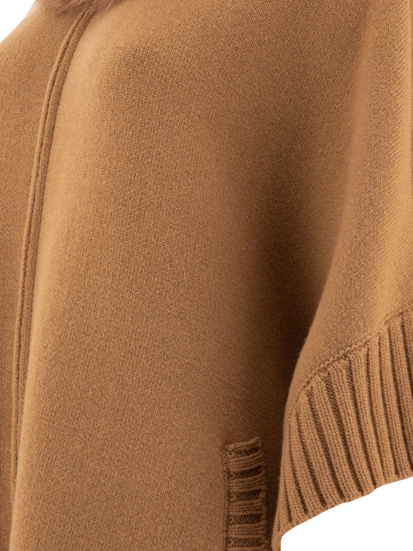 GIOVI Luxurious Beige Wool-Cashmere Poncho