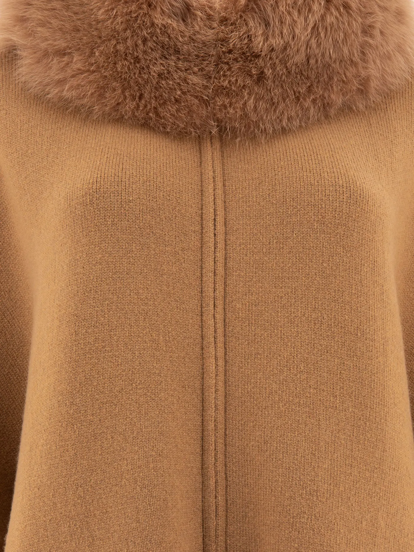 GIOVI Luxurious Beige Wool-Cashmere Poncho