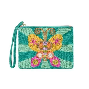 Girls Beaded Butterfly Coin Purse