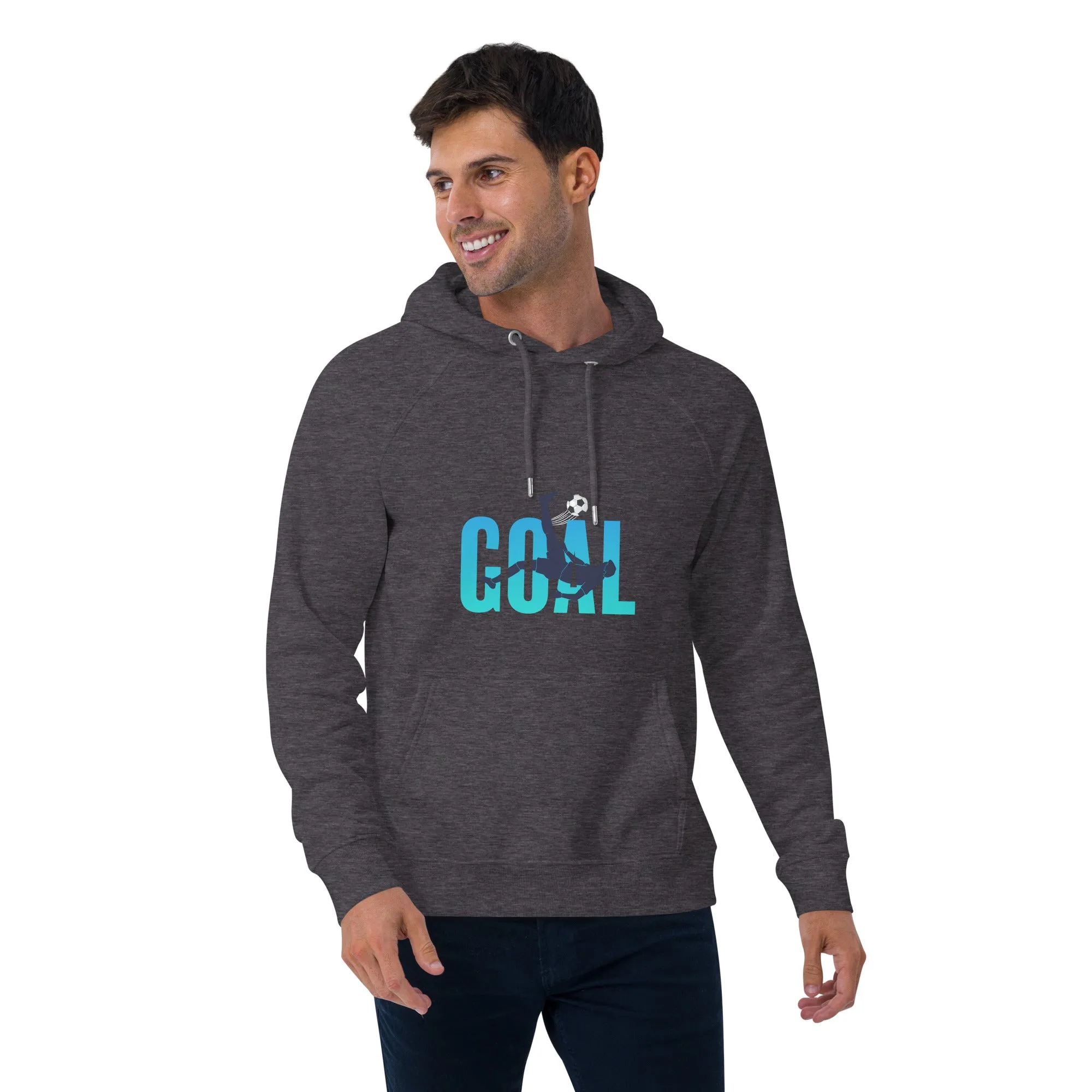 Goal Typography Graphic Men Eco Raglan Hoodie