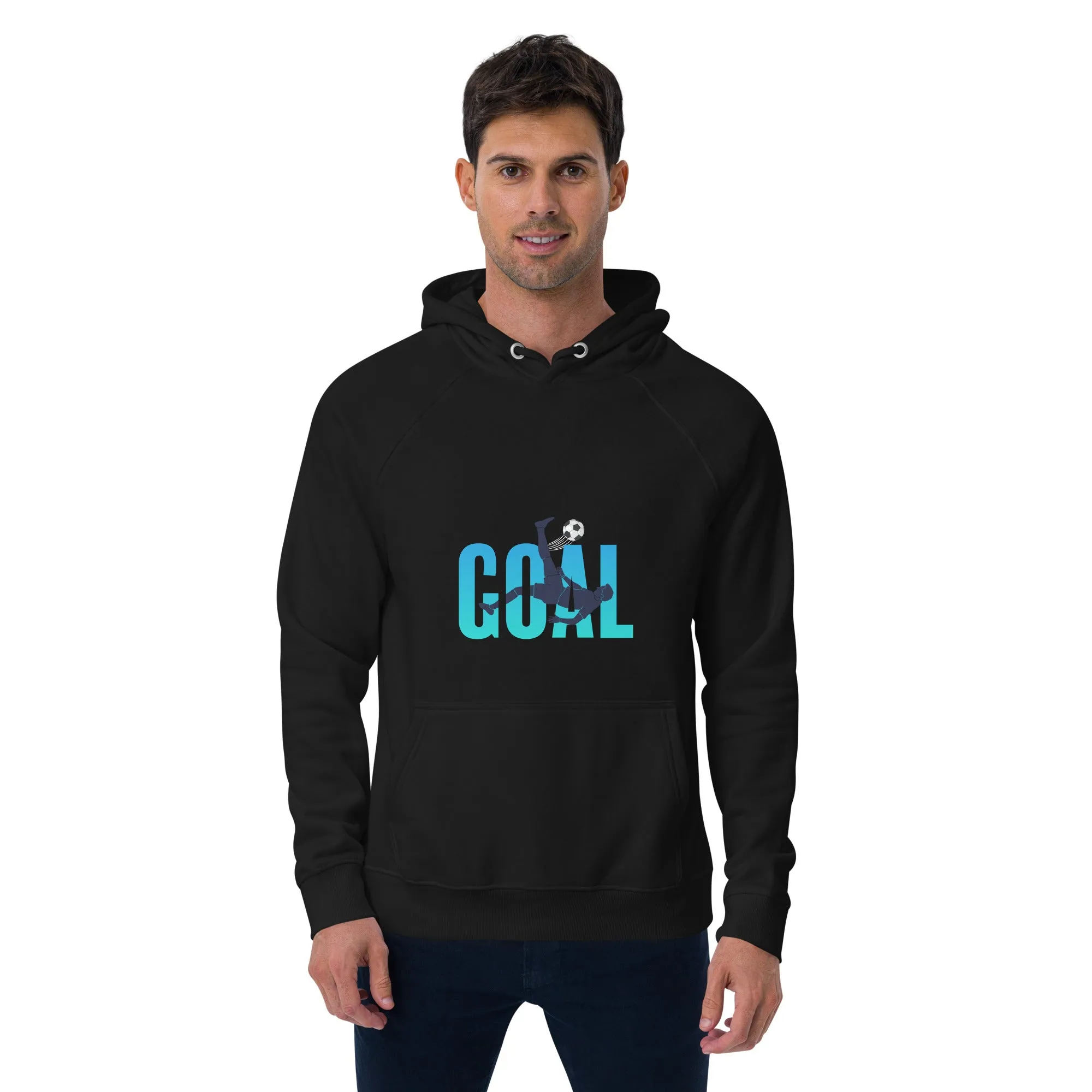 Goal Typography Graphic Men Eco Raglan Hoodie