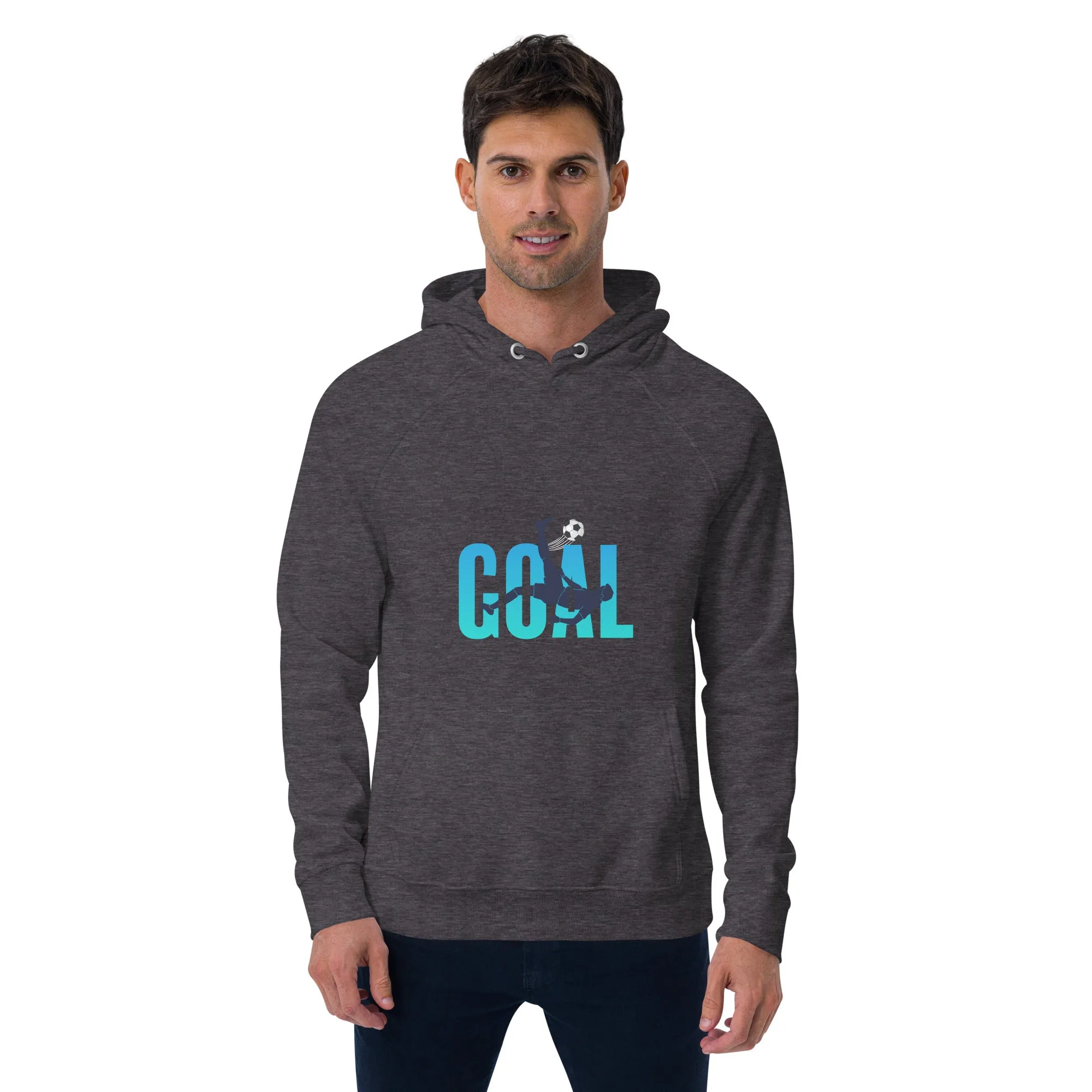 Goal Typography Graphic Men Eco Raglan Hoodie