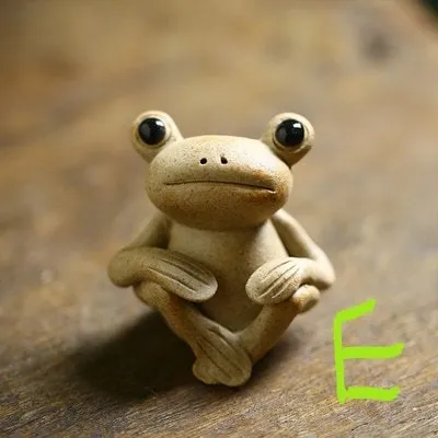 Gohobi Handmade Ceramic YiXing Clay Frog Ornament