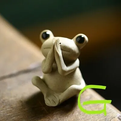 Gohobi Handmade Ceramic YiXing Clay Frog Ornament