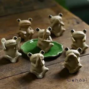 Gohobi Handmade Ceramic YiXing Clay Frog Ornament