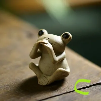 Gohobi Handmade Ceramic YiXing Clay Frog Ornament