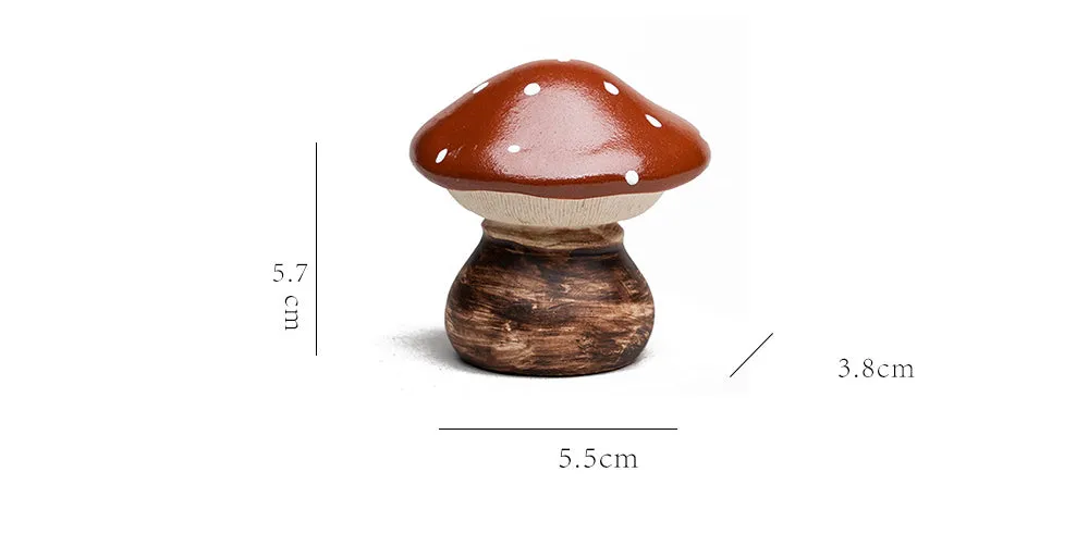 Gohobi Handmade Ceramic YiXing Clay Mushroom Ornament Tea pet