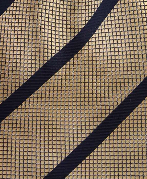 Gold & Black 4" Wide Striped Tie