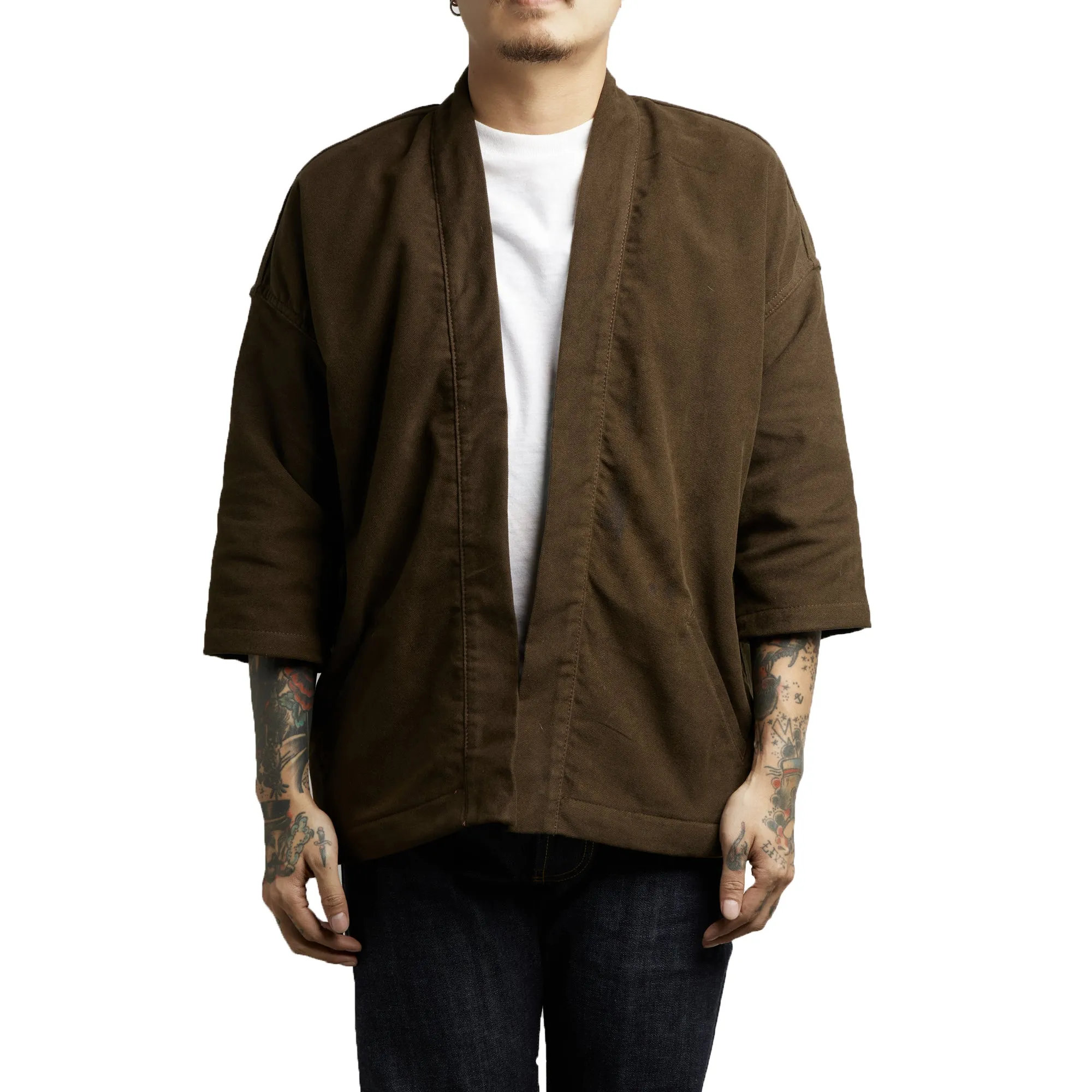 HAORI JACKET BROWN SUEDE