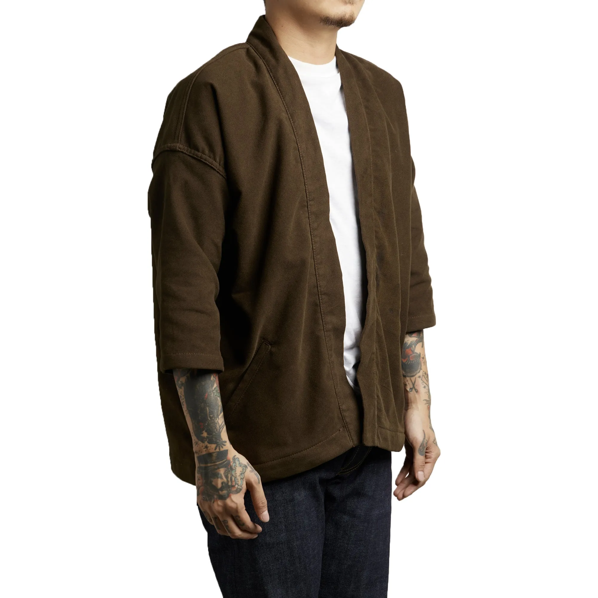 HAORI JACKET BROWN SUEDE