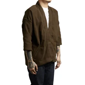 HAORI JACKET BROWN SUEDE