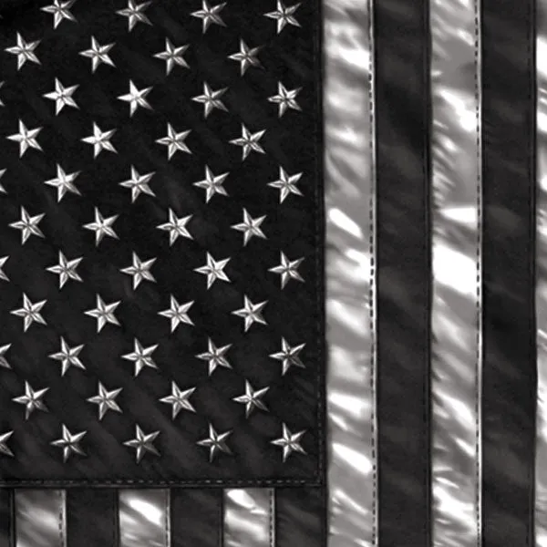 Hot Leathers GMS1334 Men’s ‘Jumbo Black and White US Flag’ Black