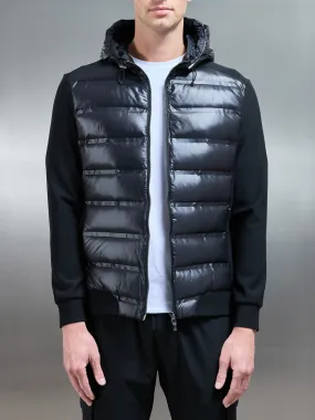 Hybrid Puffer Jacket in Black