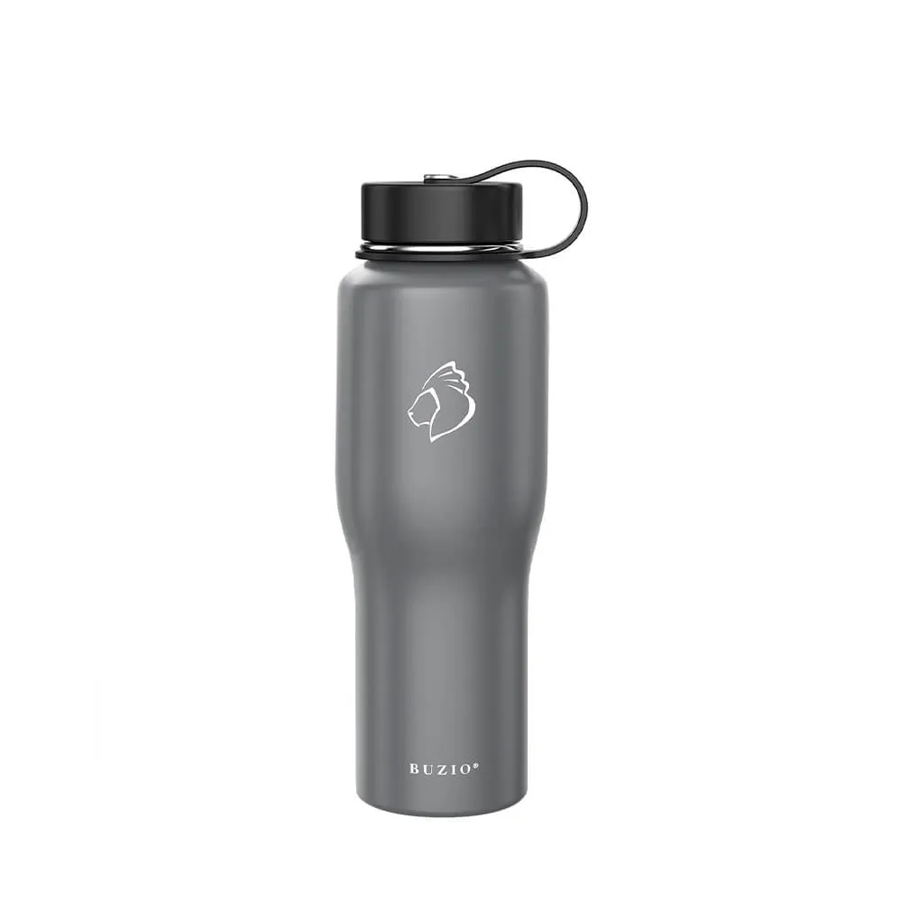 Insulated Water Bottle Fits in Car Cup Holder | 32oz  | Graphite