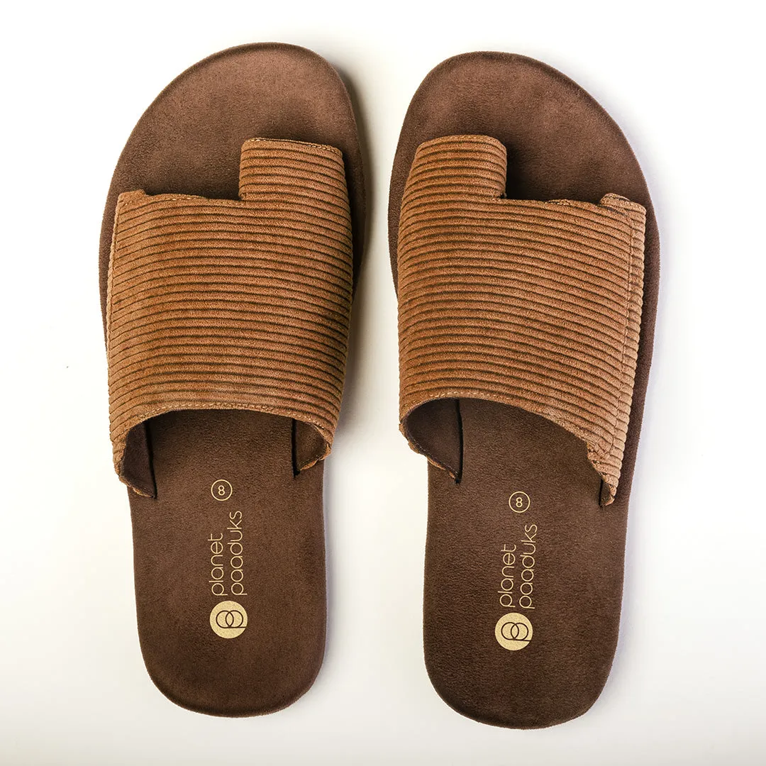 Iru Luxe - Cloak Corduroy Brown Men Slides