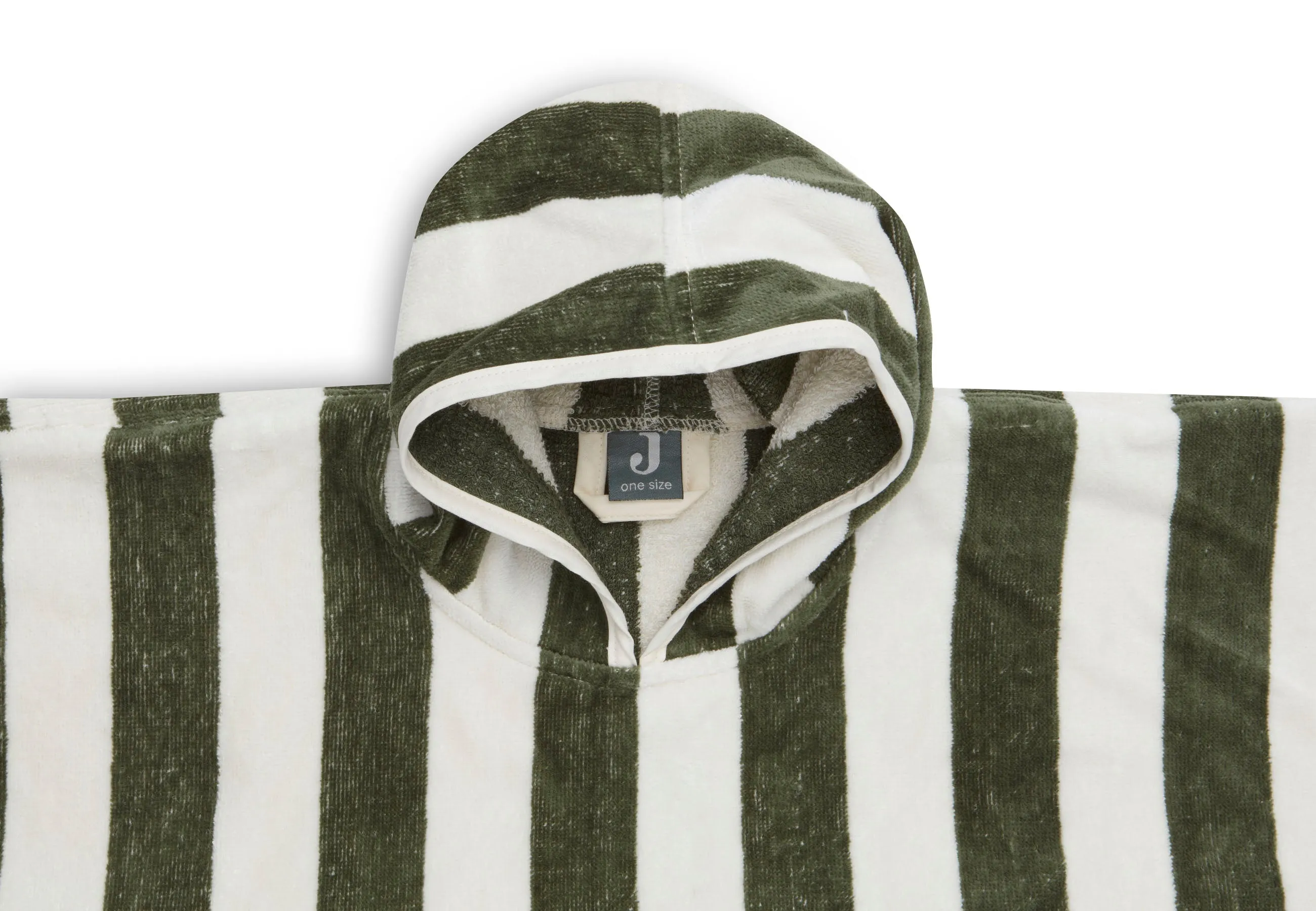 Jollein Bath Poncho 1-2 years | Stripe Terry Leaf Green