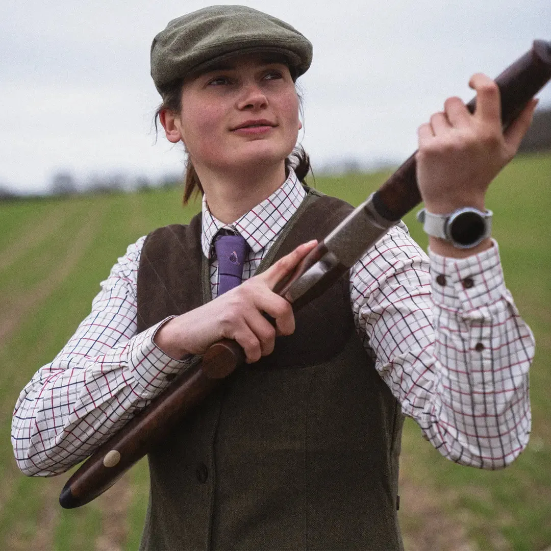 Kerry Shooting Shirt - Cabernet/Blue Check by Seeland