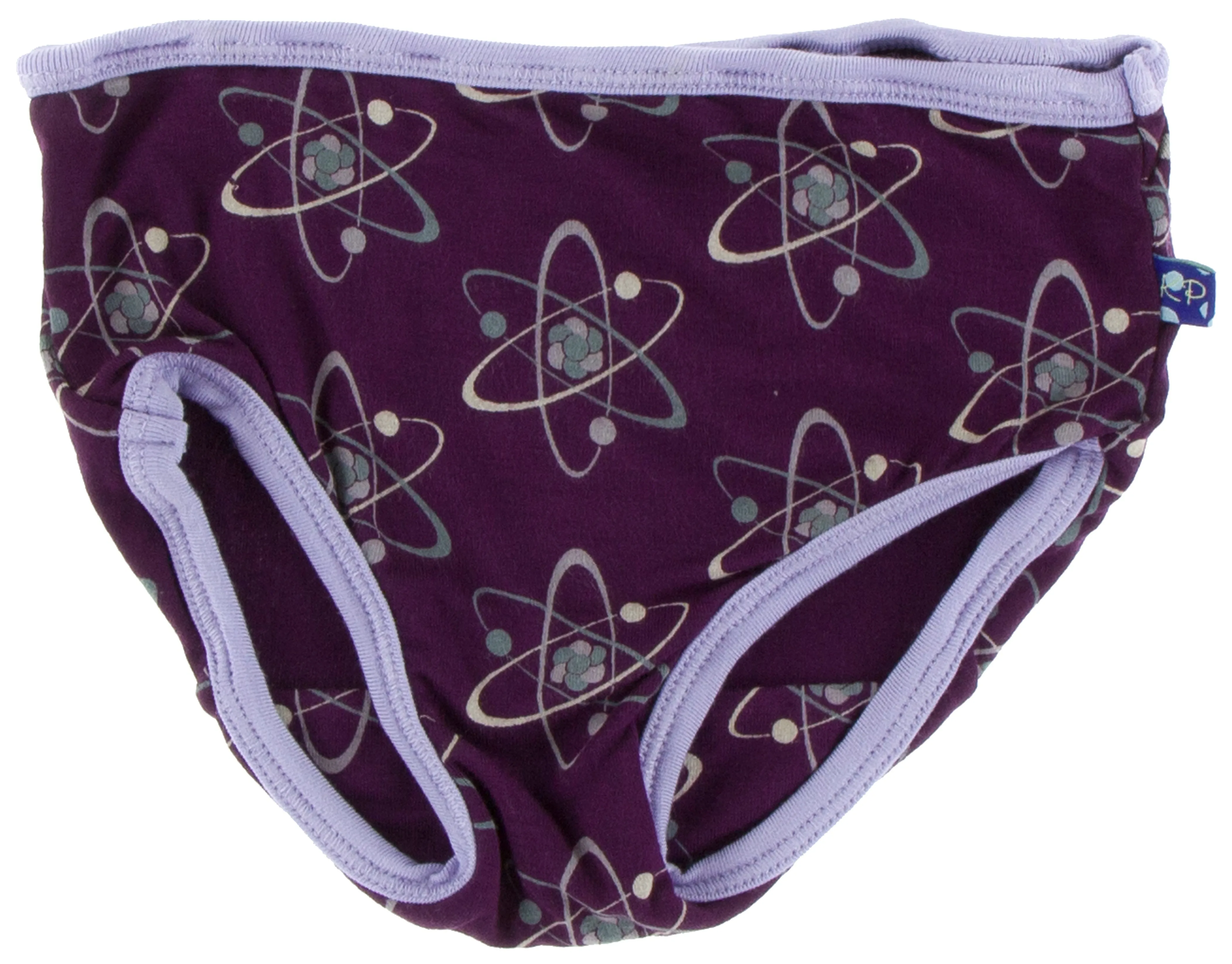 KicKee Pants Lilac Double Helix & Wine Grapes Atoms Girls Underwear Set