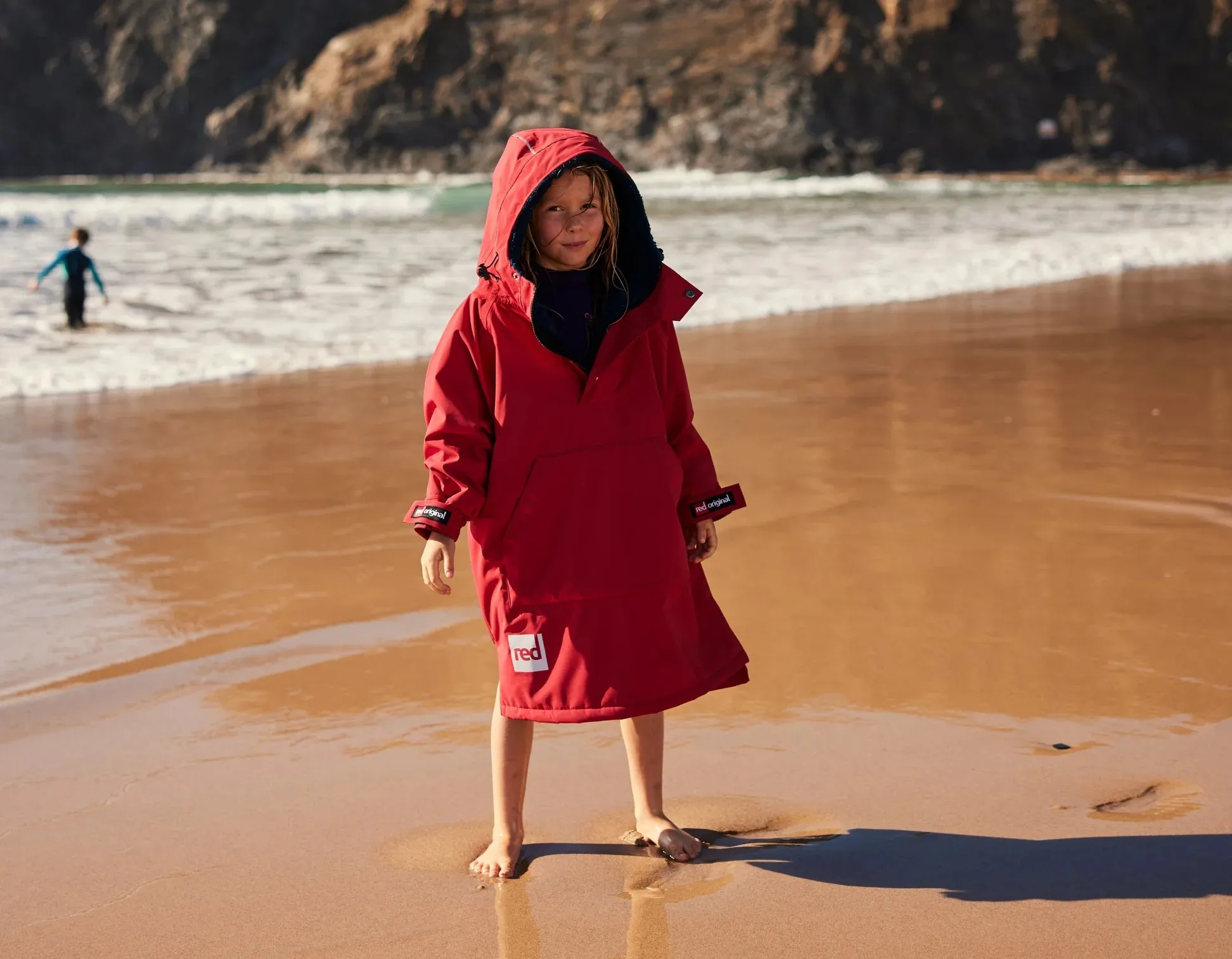 Kids Dry Poncho - Red