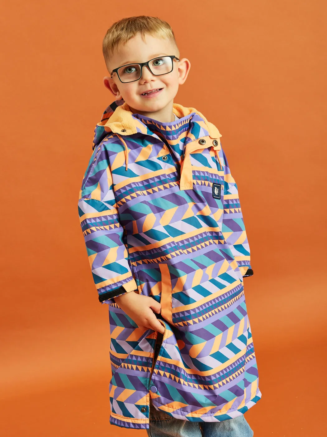 Kids Harley Retro Pattern Poncho