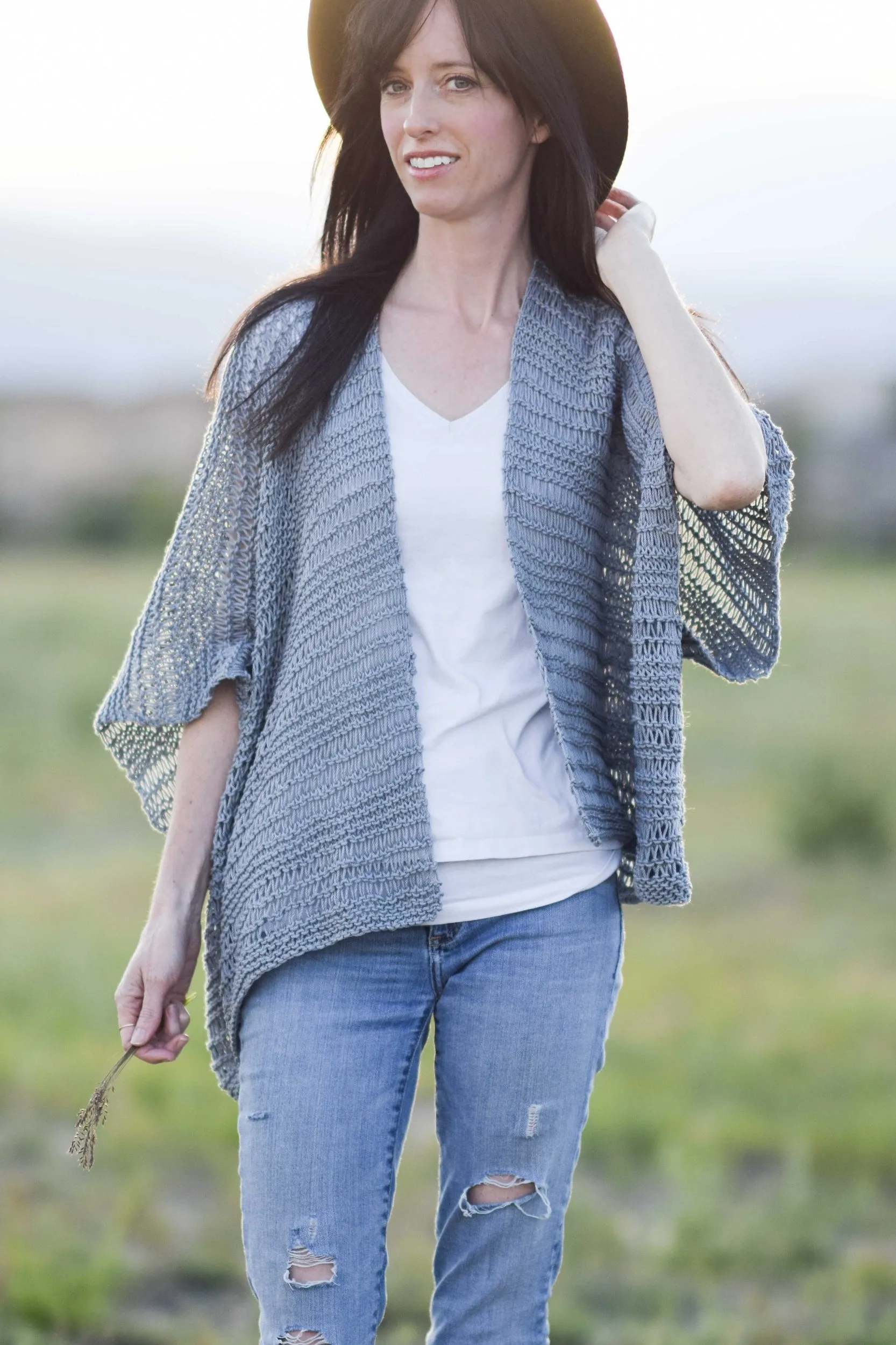 Knit Kit - Drop Stitch Cotton Poncho