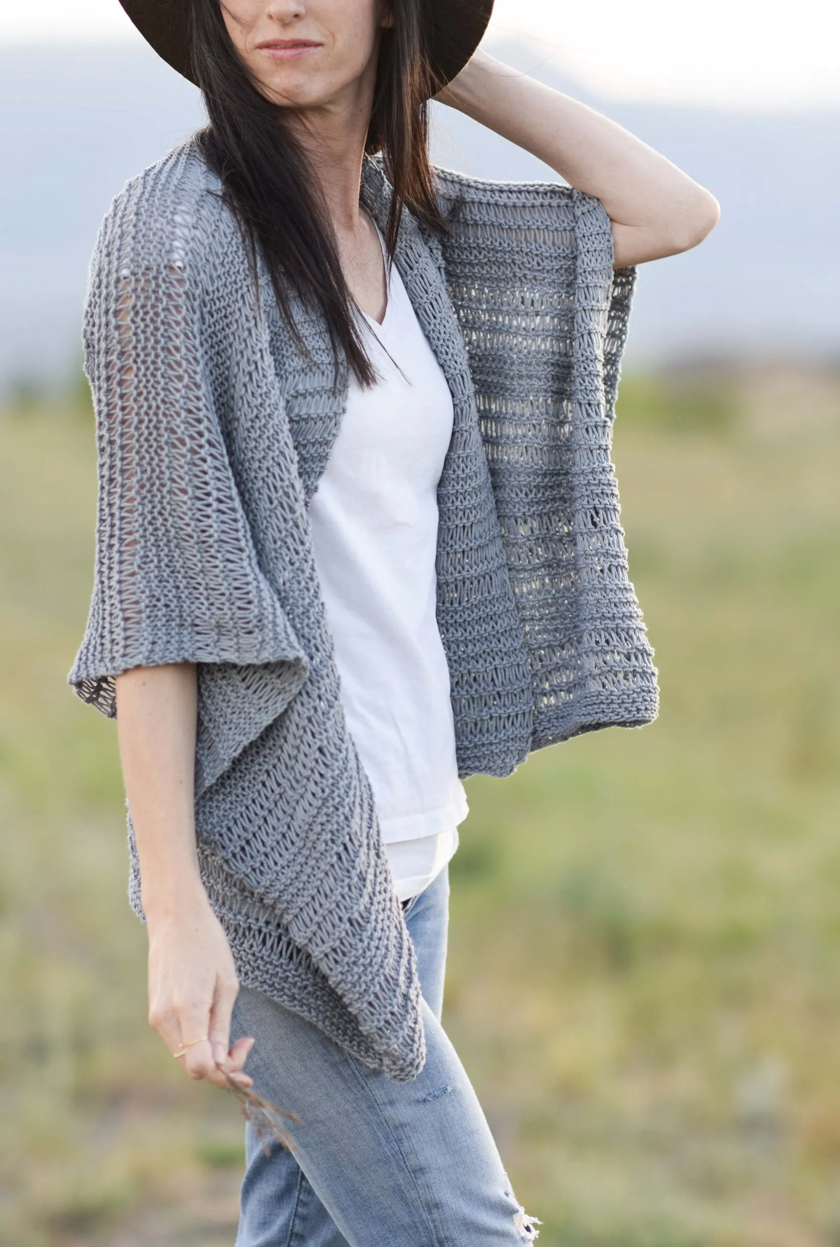 Knit Kit - Drop Stitch Cotton Poncho