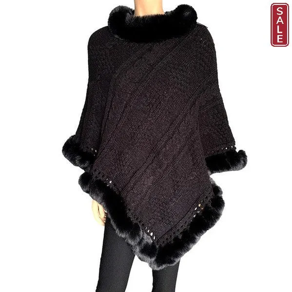 Knitted pullover Poncho