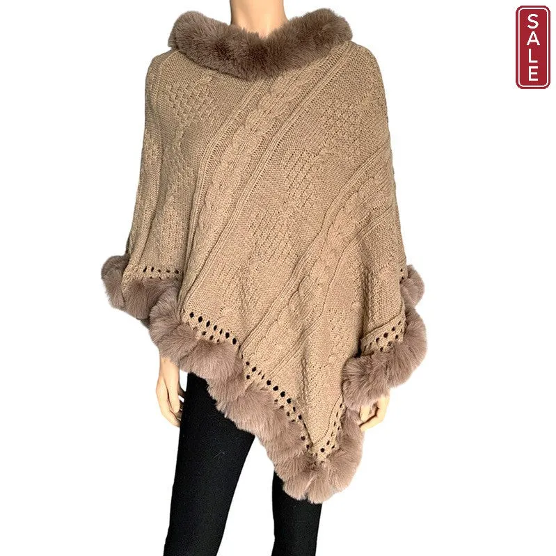 Knitted pullover Poncho