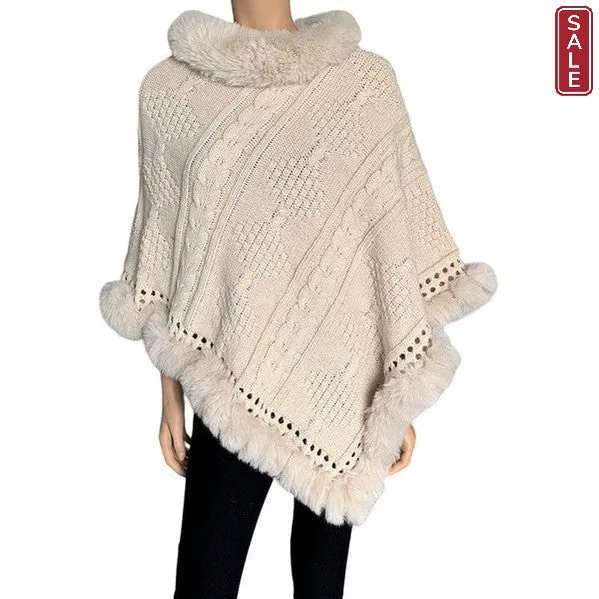 Knitted pullover Poncho