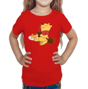 Lazy Bear Little Girl's T Shirt D08