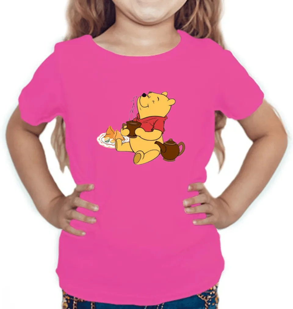 Lazy Bear Little Girl's T Shirt D08