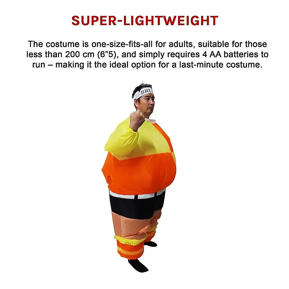 Lightweight Inflatable Football Costume, Fan-Powered, One-Size