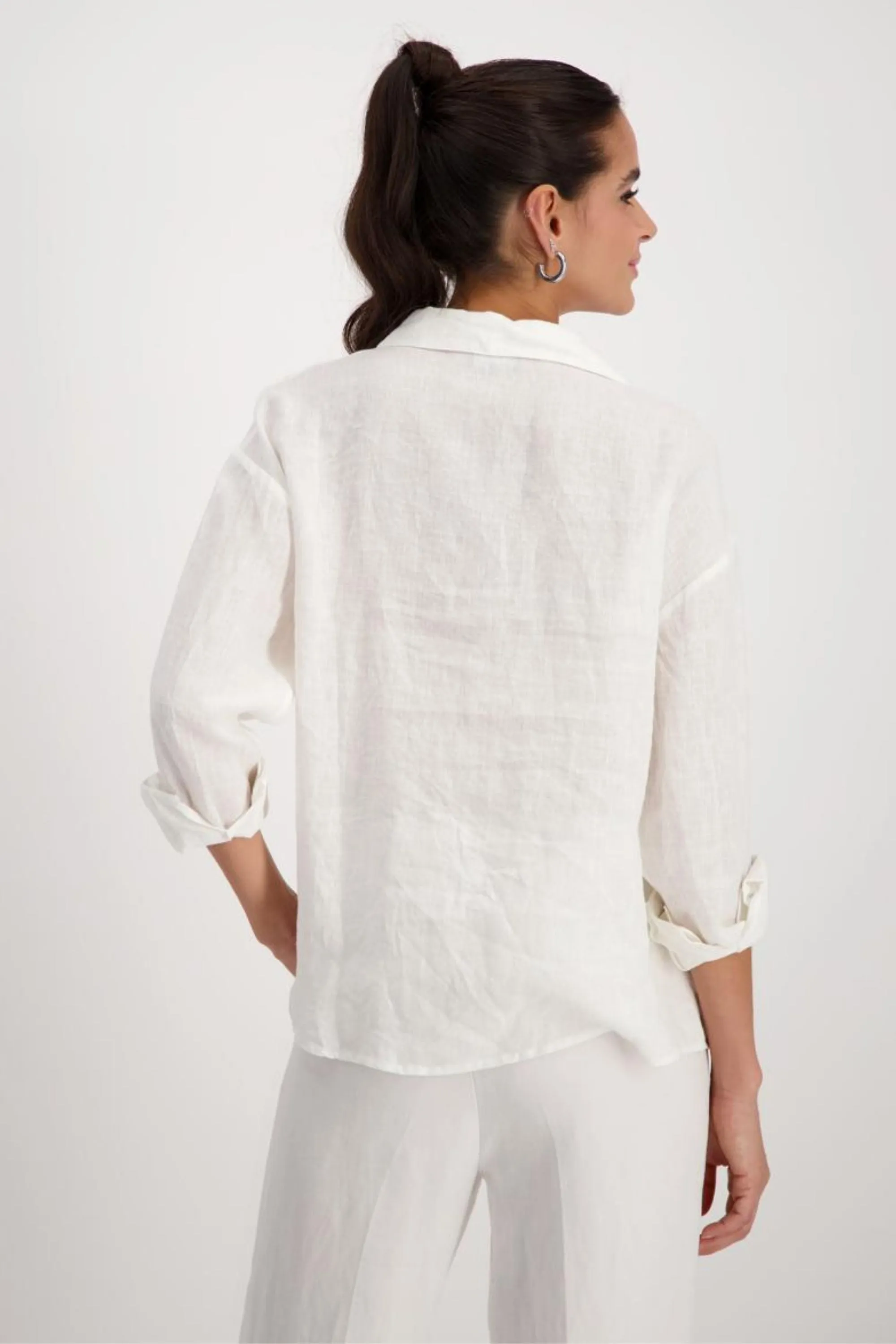 LINEN BLOUSE - 408982MNR