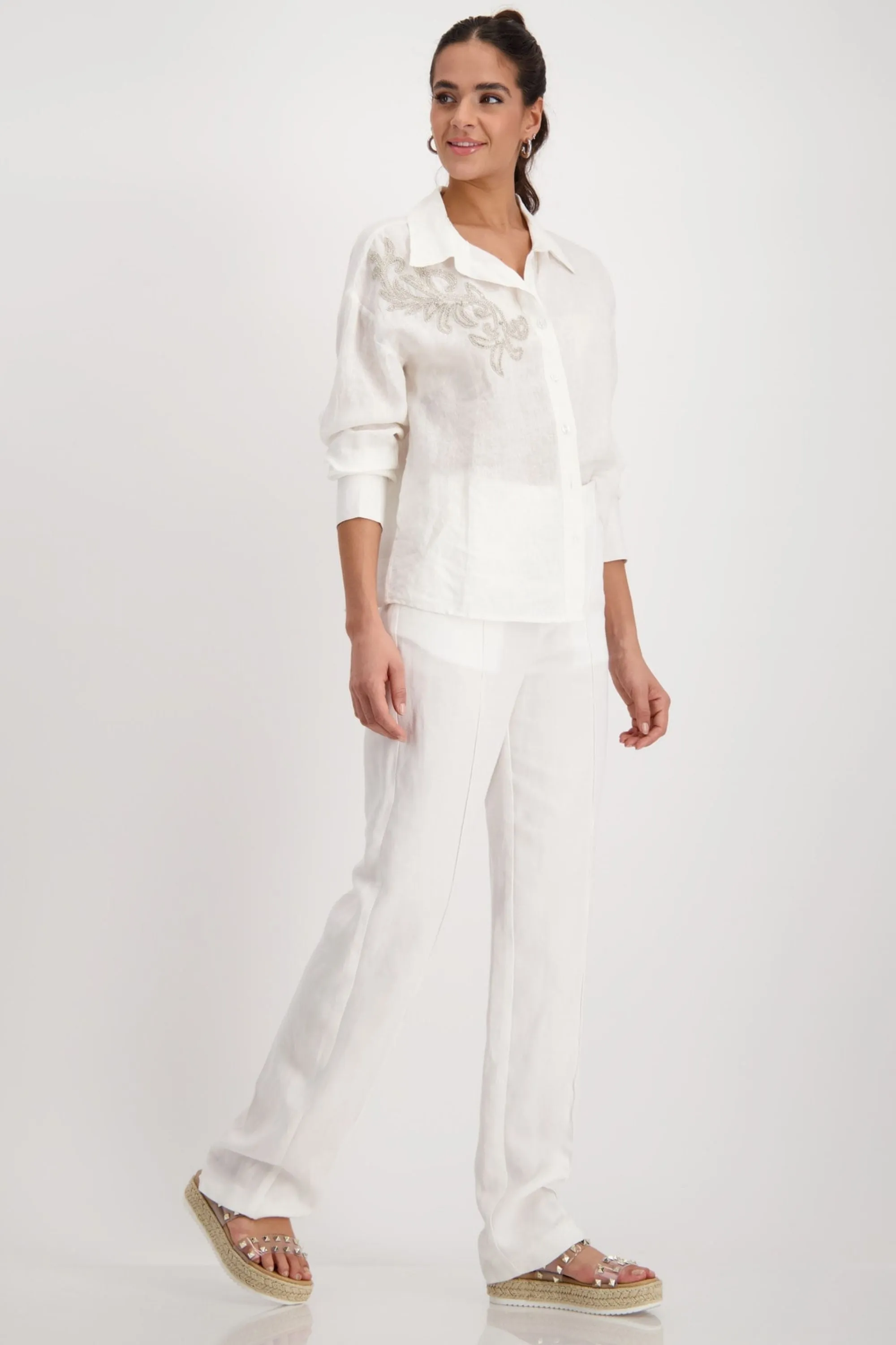 LINEN BLOUSE - 408982MNR