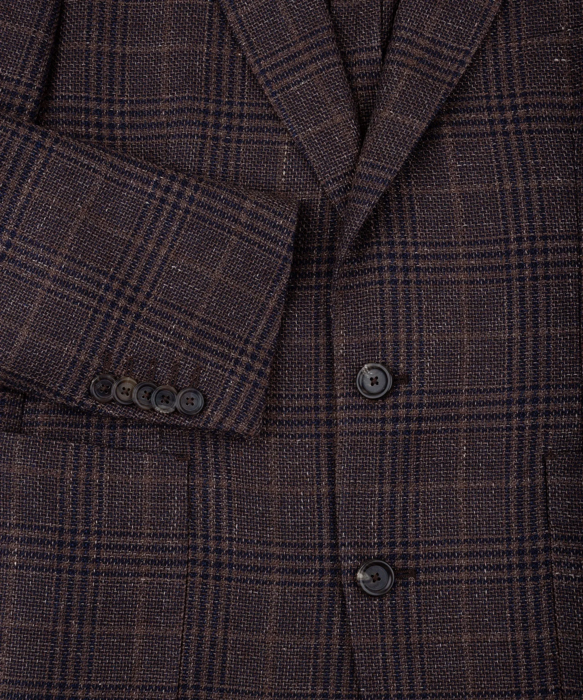 Linen Wool Glencheck Jacket