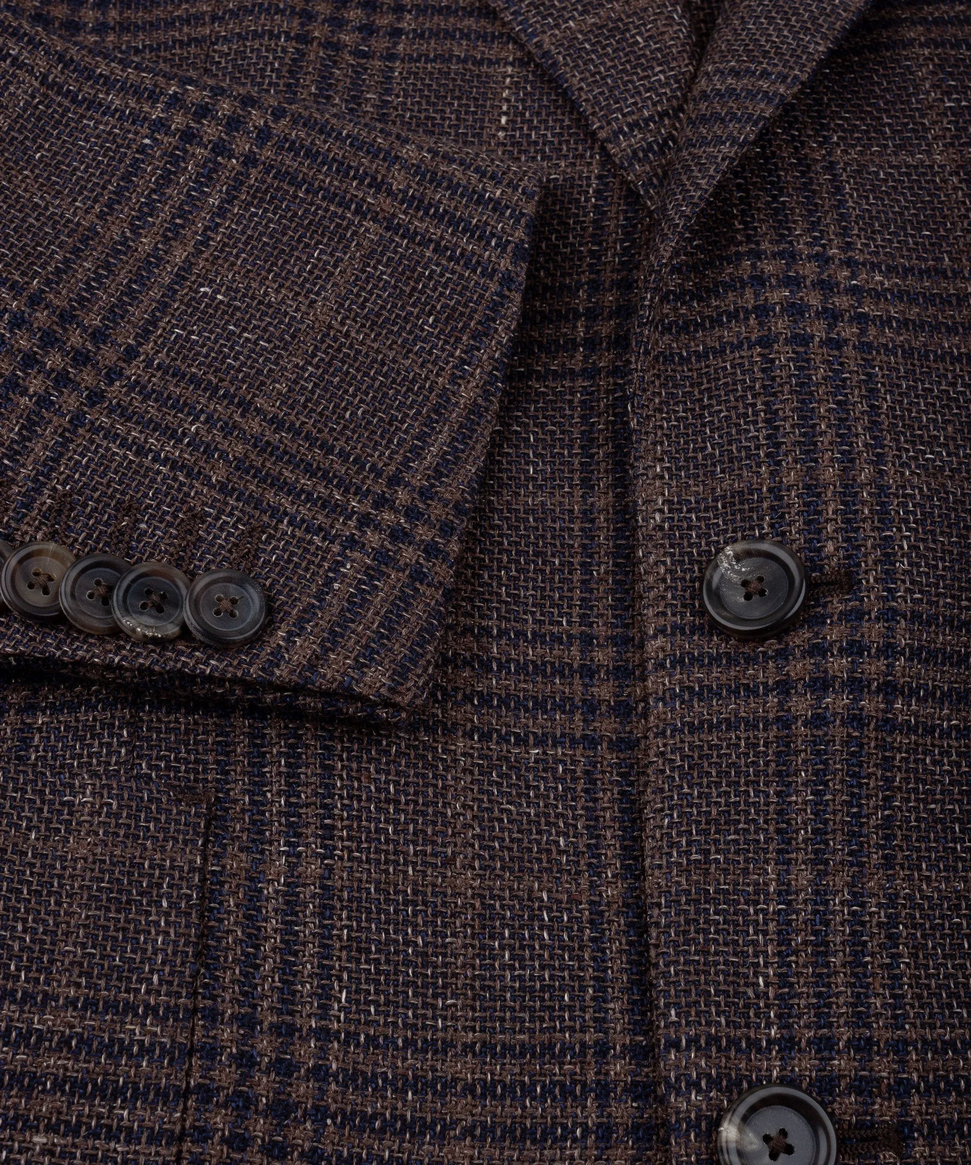 Linen Wool Glencheck Jacket