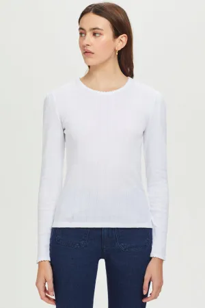 Long Sleeve Pointelle Tee