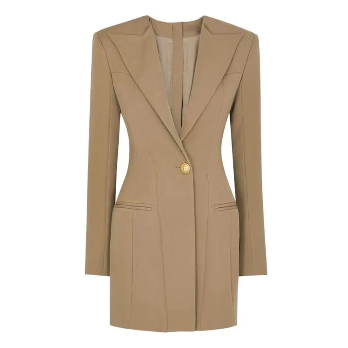 Long Sleeve Slim Fit Office Ladies Business Blazer Dress