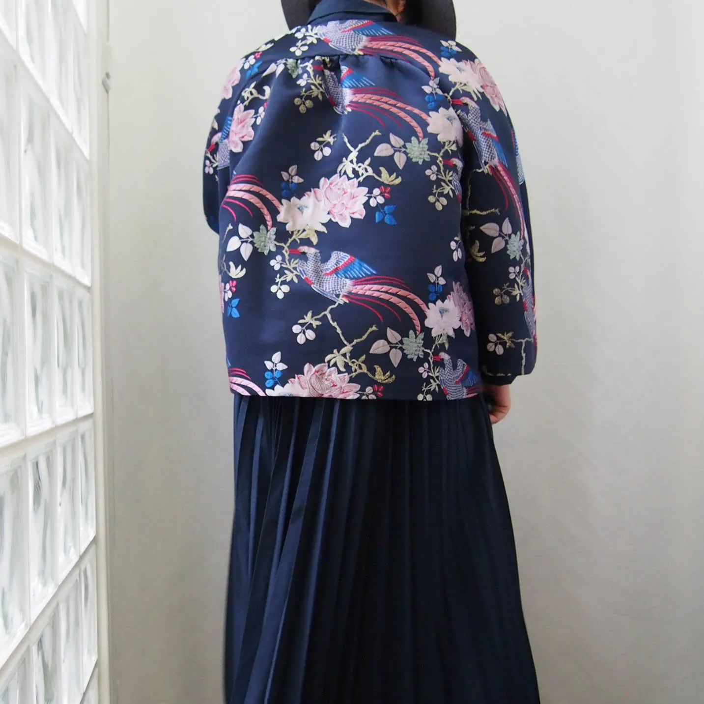 <RS18J07G-001> ORIENTAL BIRDS Woven Textile Jacket