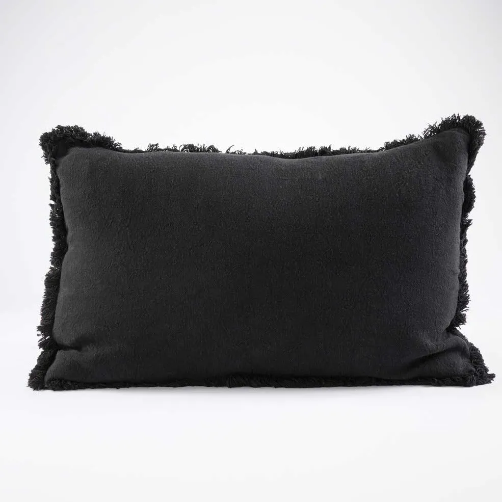 Luca® Boho Linen Cushion - Black