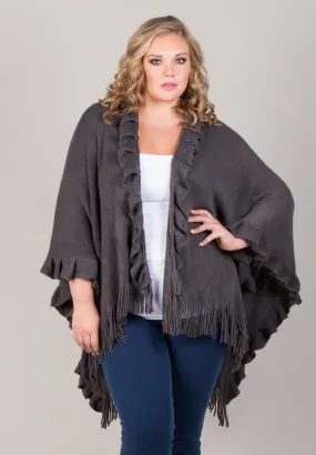 Luxurious Ruffle Poncho