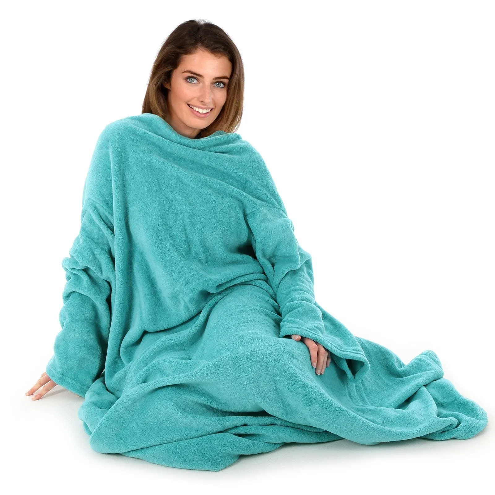 Luxurious Wrap Around Snuggle Blanket With Sleeves 137x180cm