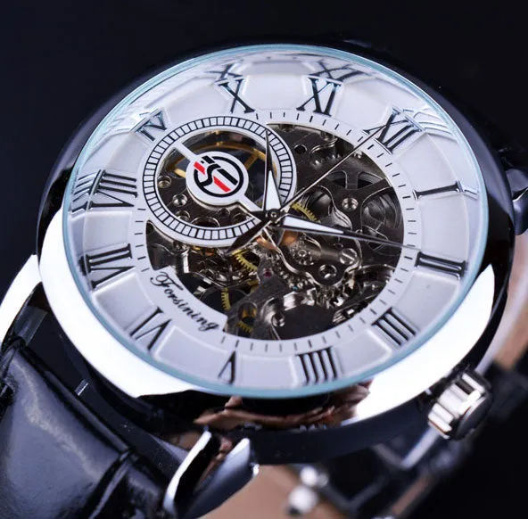 Luxury Skeleton Leather Watch