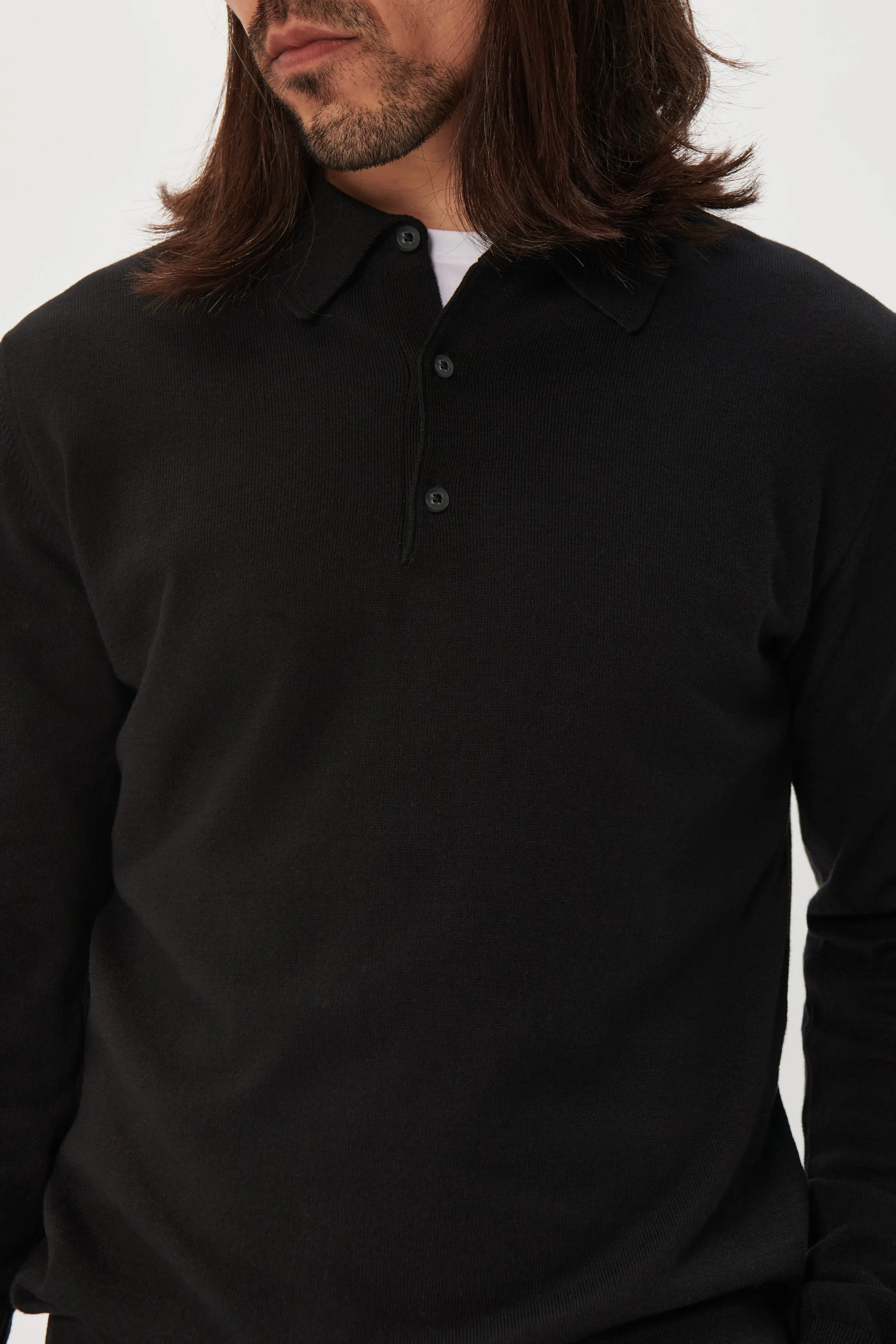 MAKLINT LONG SLEEVE COTTON POLO