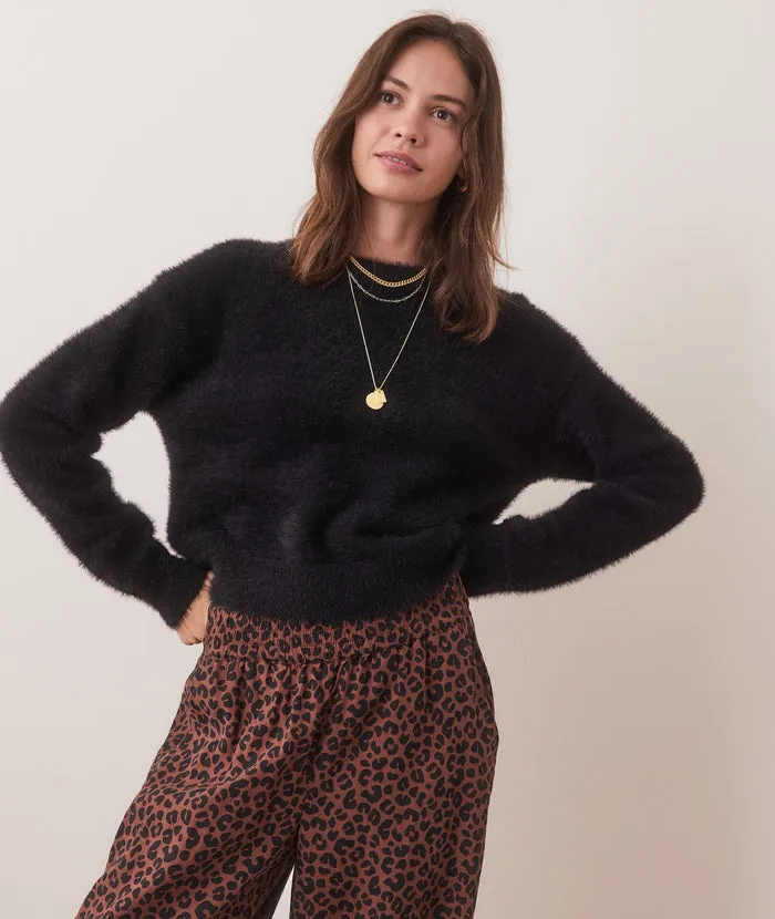 Marine Layer Eyelash Cropped Crewneck Sweater