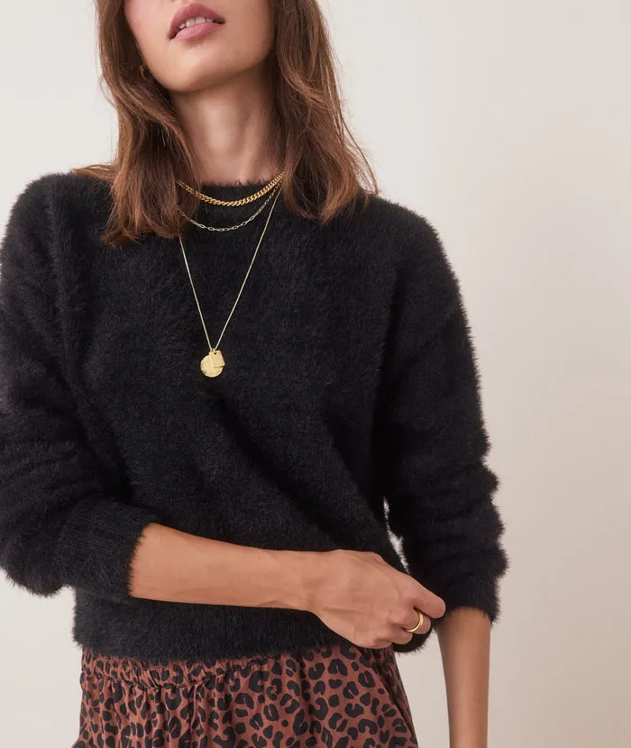 Marine Layer Eyelash Cropped Crewneck Sweater