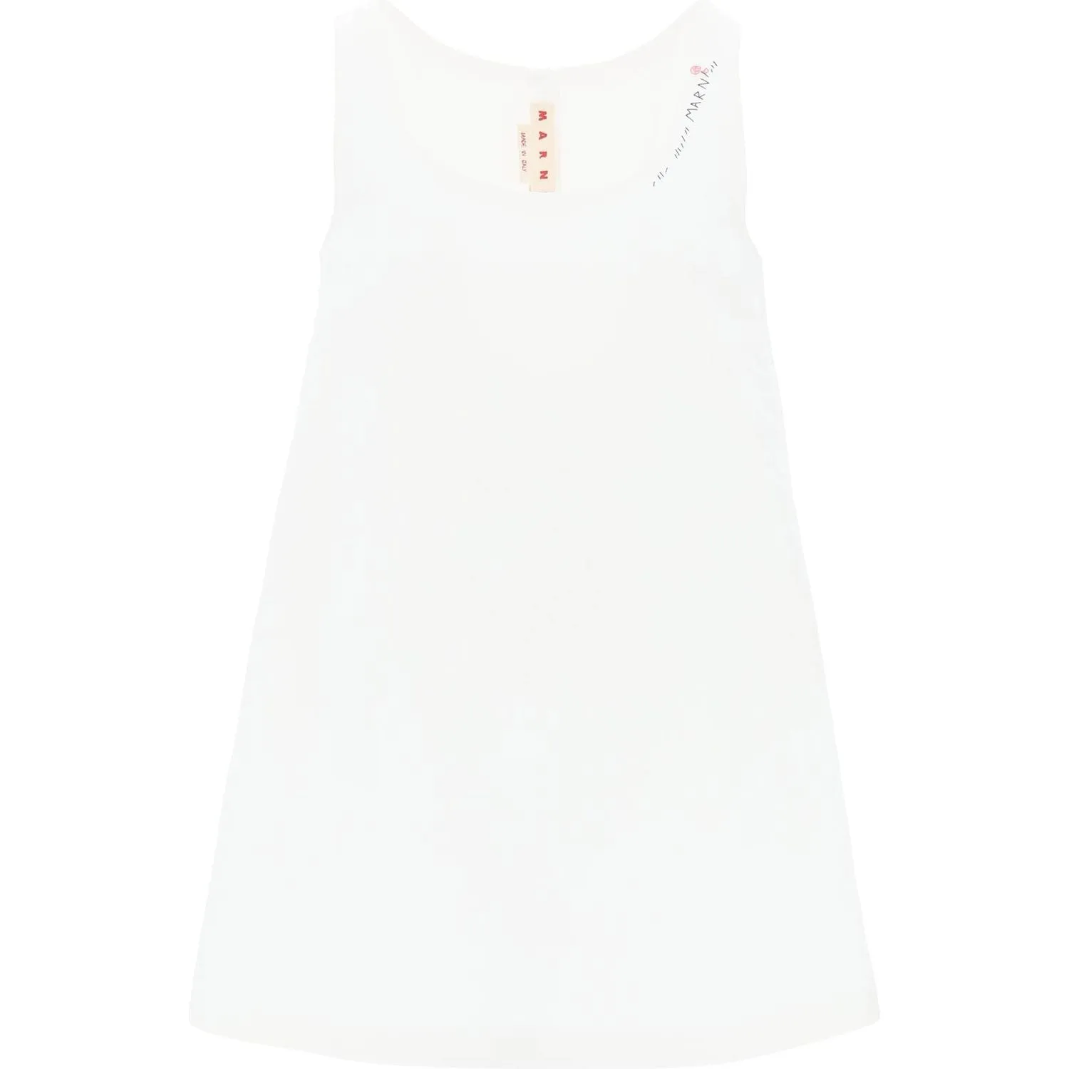 Marni flared dress with hand-embroidered